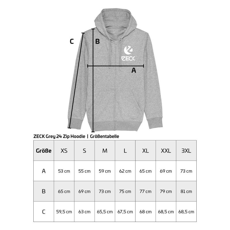 Zeck ZECK Zip Hoodie Grey XXL