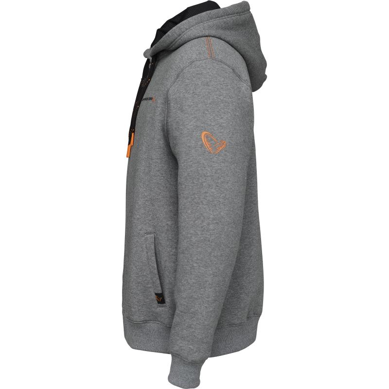 Savage Gear Classic Zip Hoodie M Grey Melange