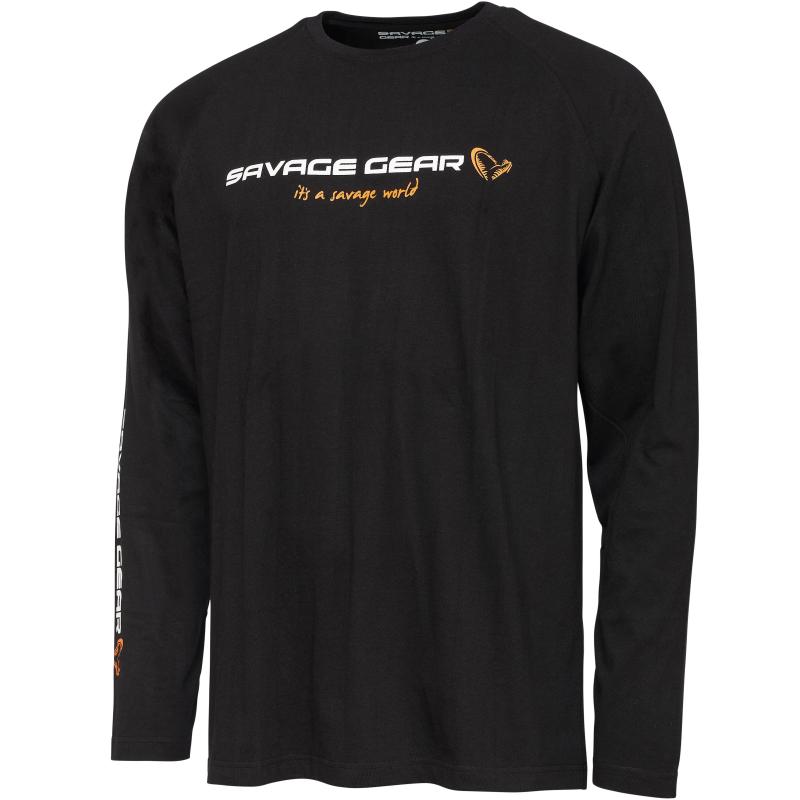Produktbild Savage Gear Signature Logo Long Sleeve T-Shirt L Black Caviar