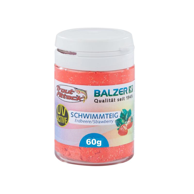 Balzer Trout Attack Forellenteig Erdbeere rot UV-AKTIV