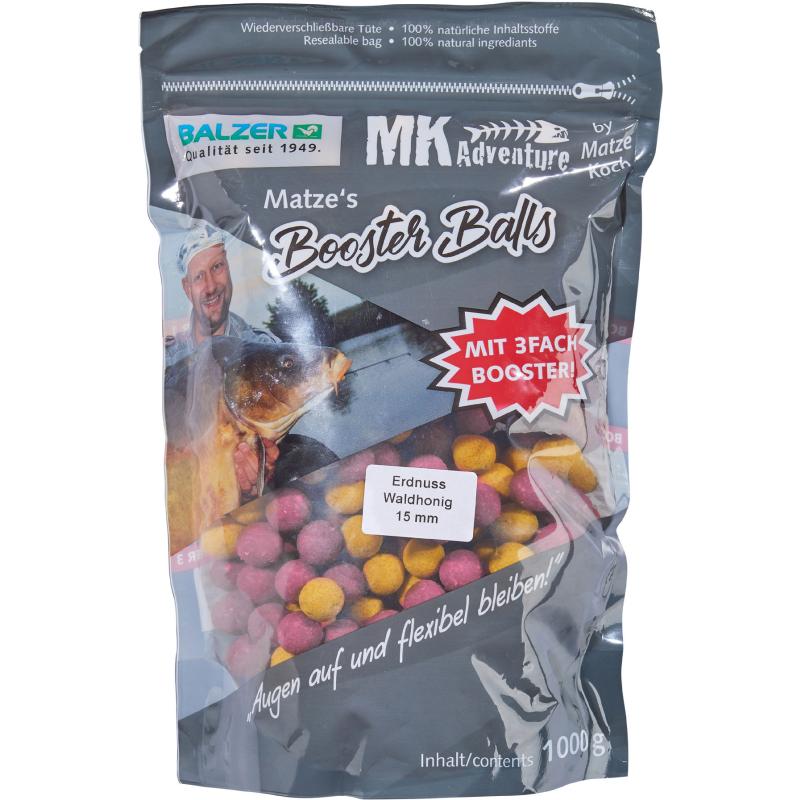 Balzer Matze Koch Booster Balls Boilies Erdnuss-Waldhonig 15mm