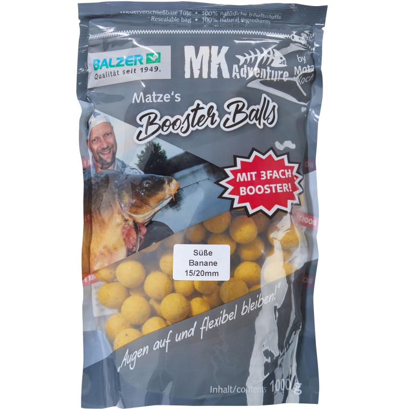 Balzer MK Booster Balls S&uuml;&szlig;e Banane gelb 15 und 20mm 1kg
