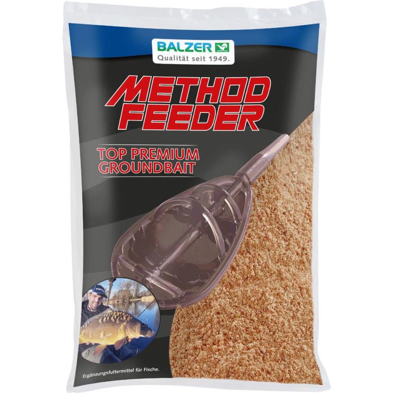 Balzer Premium Groundbait Method Feeder Fertigfutter 600g Spicy Krill