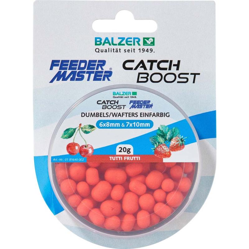 Balzer Einfarbige Dumbells (Wafter) 6x8mm und 7x10mm gemischt, Rot-Tutti Frutti