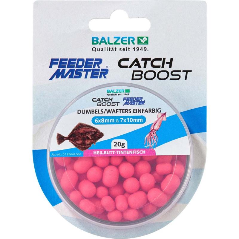 Balzer Einfarbige Dumbells (Wafter) 6x8mm und 7x10mm gemischt, Pink-Heilbutt-Tintenfisch