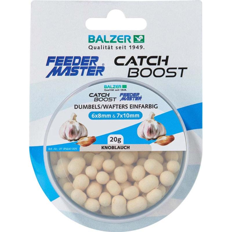 Balzer Einfarbige Dumbells (Wafter) 6x8mm und 7x10mm gemischt, Weiss-Knoblauch
