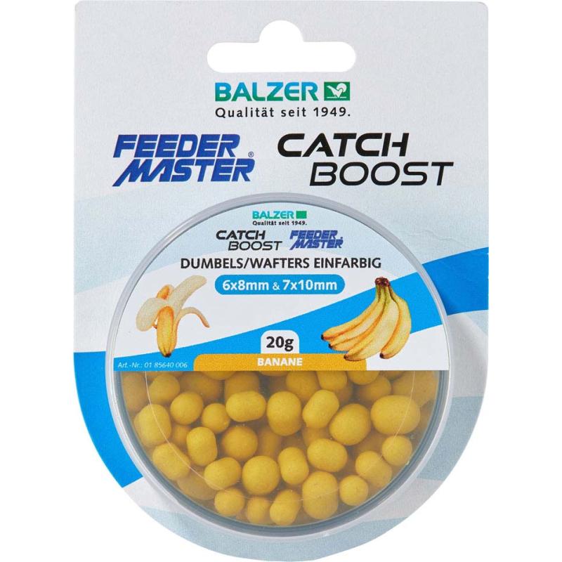 Balzer Einfarbige Dumbells (Wafter) 6x8mm und 7x10mm gemischt, Dunkelgelb-Banane