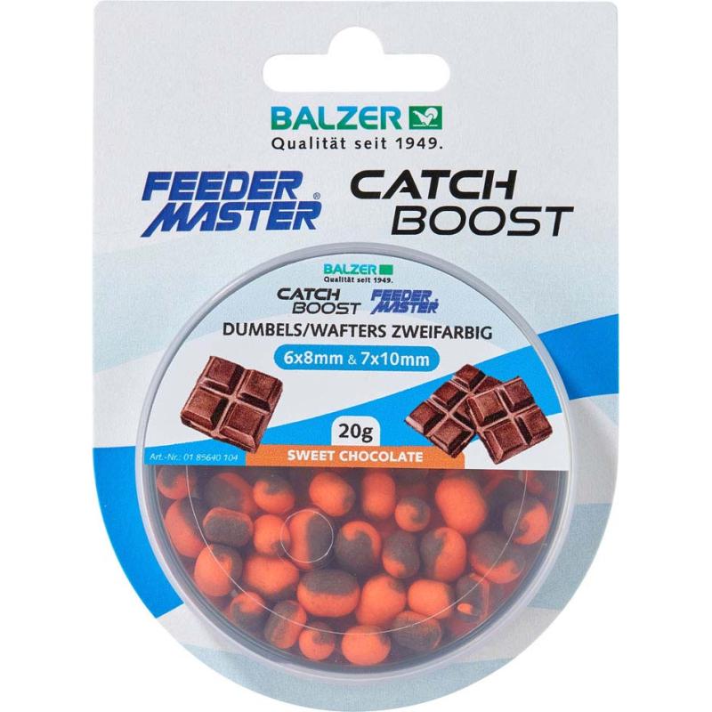 Balzer Zweifarbige Dumbells (Wafter) 6x8mm und 7x10mm gemischt, Orange-braun-sweet chocolate
