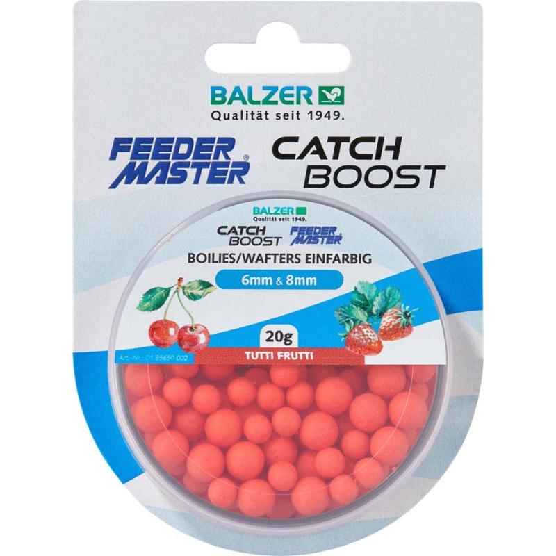 Produktbild Balzer Einfarbige Boilies (Wafter) 6mm und 8mm gemischt, Rot-Tutti Frutti