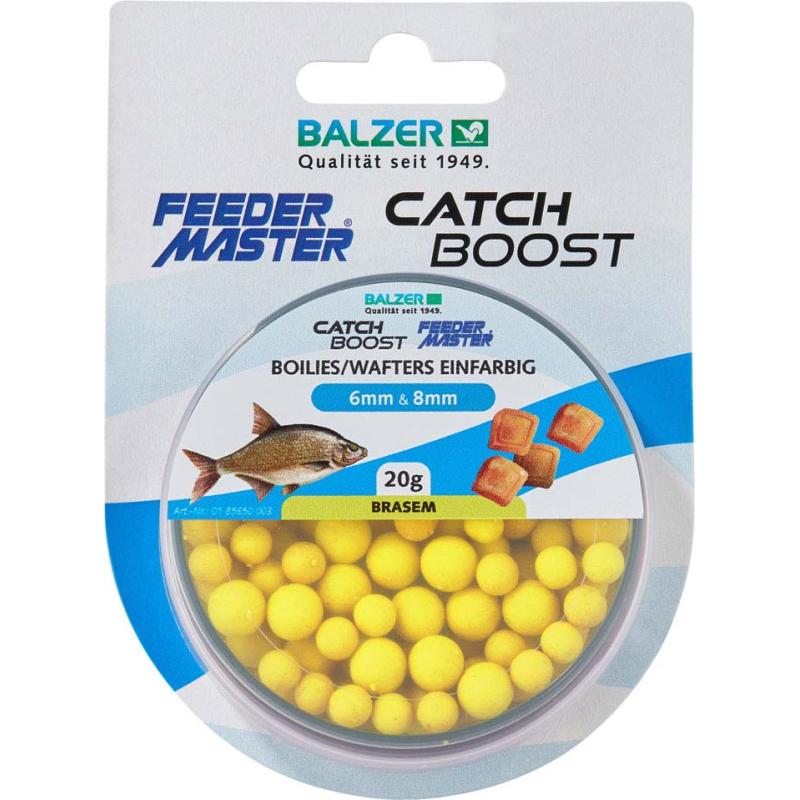 Balzer Einfarbige Boilies (Wafter) 6mm und 8mm gemischt, Gelb-Brasem