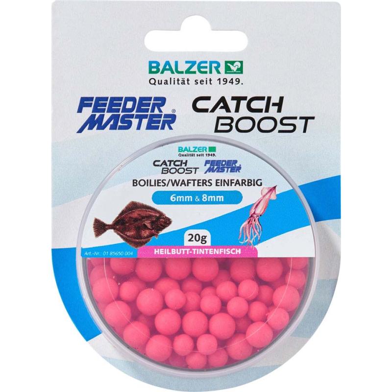 Balzer Einfarbige Boilies (Wafter) 6mm und 8mm gemischt, Pink-Heilbutt-Tintenfisch