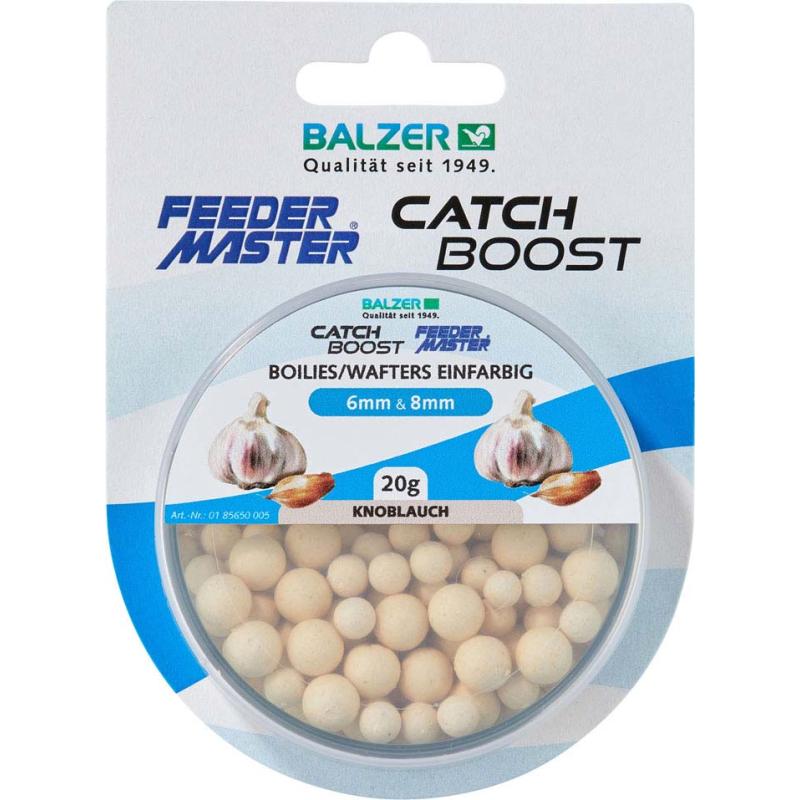Balzer Einfarbige Boilies (Wafter) 6mm und 8mm gemischt, Weiss-Knoblauch