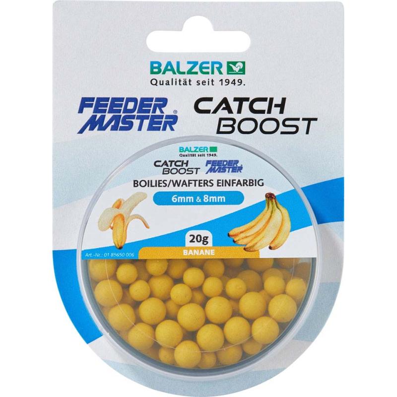 Produktbild Balzer Einfarbige Boilies (Wafter) 6mm und 8mm gemischt, Dunkelgelb-Banane