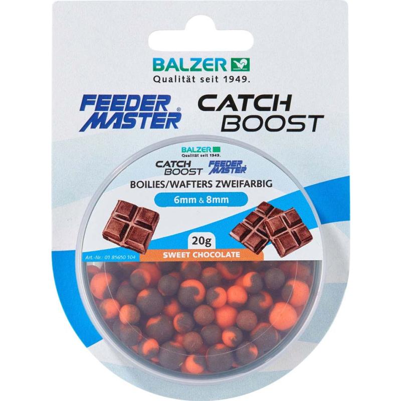 Balzer Zweifarbige Boilies (Wafter) 6mm und 8mm gemischt, Orange-braun-sweet chocolate