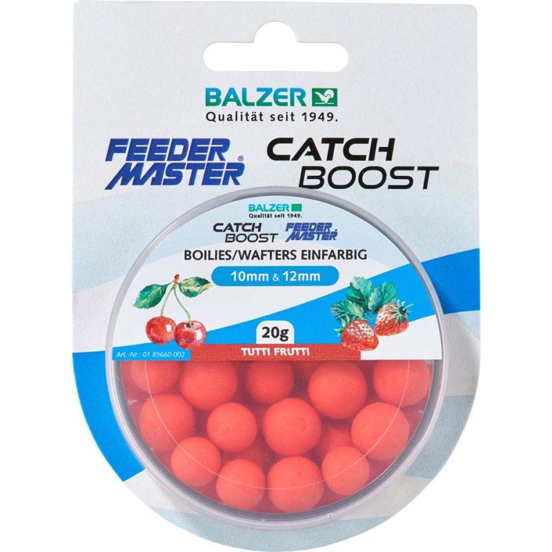 Balzer Einfarbige Boilies (Wafter) 10mm und 12mm gemischt, Rot-Tutti Frutti