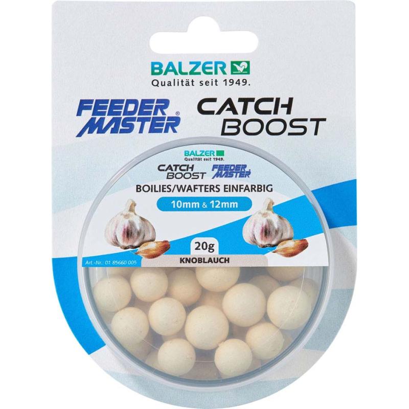 Balzer Einfarbige Boilies (Wafter) 10mm und 12mm gemischt, Weiss-Knoblauch