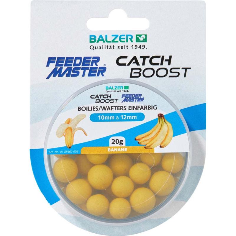 Produktbild Balzer Einfarbige Boilies (Wafter) 10mm und 12mm gemischt, Dunkelgelb-Banane