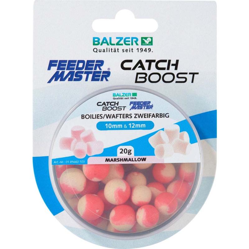 Produktbild Balzer Zweifarbige Boilies (Wafter) 10mm und 12mm gemischt, Pink-weiss-Marshmellow
