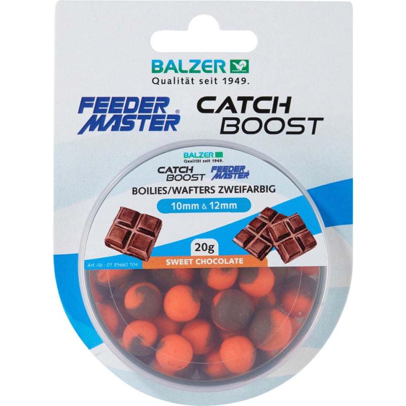 Produktbild Balzer Zweifarbige Boilies (Wafter) 10mm und 12mm gemischt, Orange-braun-sweet chocolate