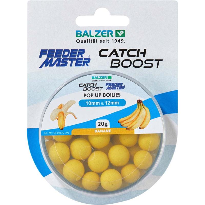 Balzer Pop-Up Boilies 10mm und 12mm gemischt, Dunkelgelb-Banane