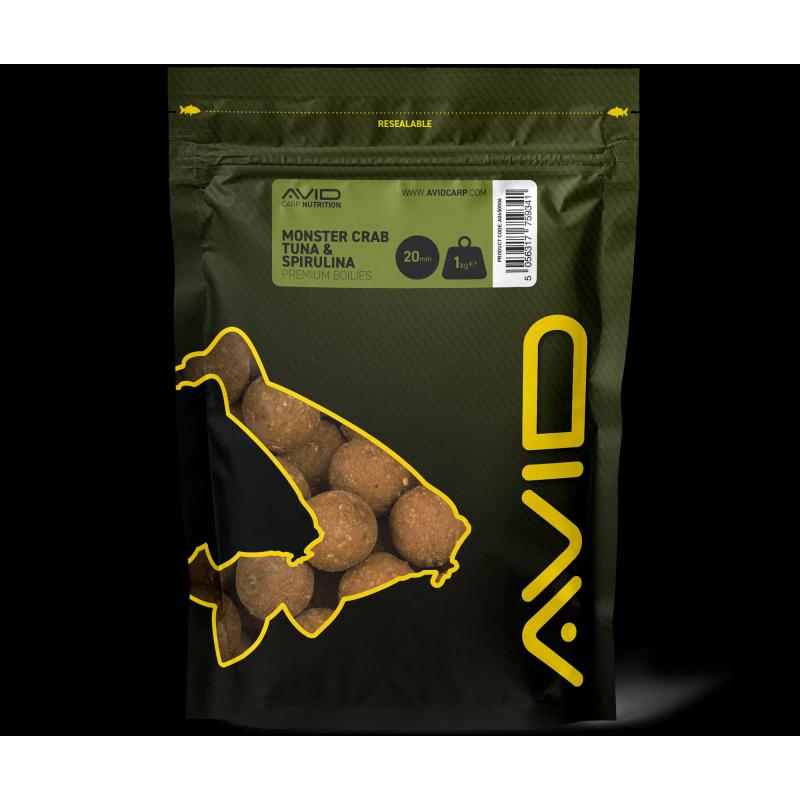 Avid Monster Crab-Tuna & Spirulina Boilies 20mm 1 kg
