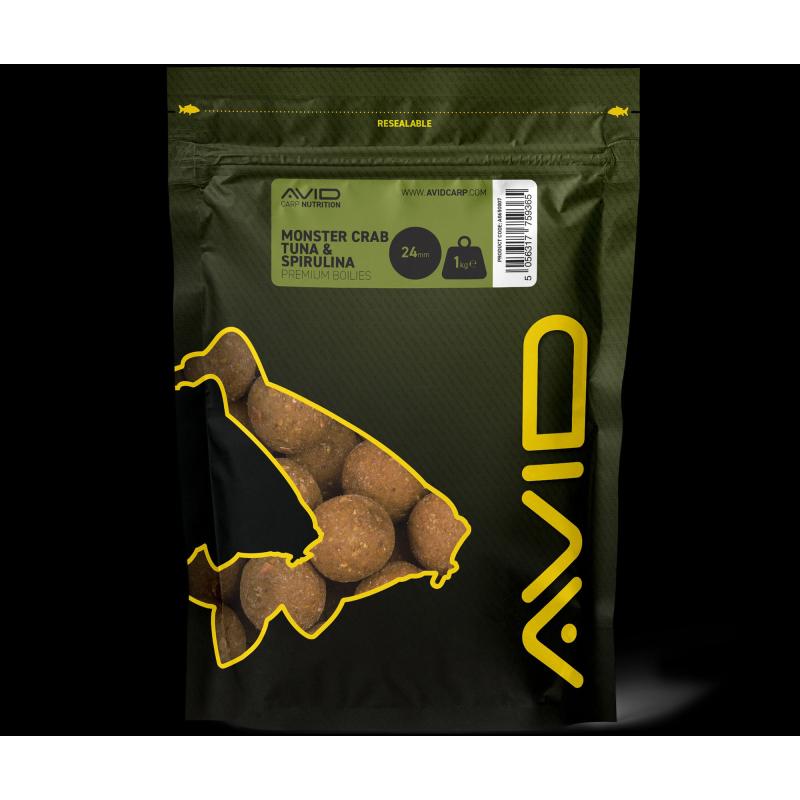 Avid Monster Crab-Tuna & Spirulina Boilies 20mm 1 kg