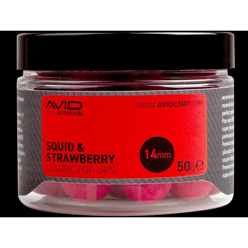 Avid Squid & Strawberry Pop-Ups 14mm 50g