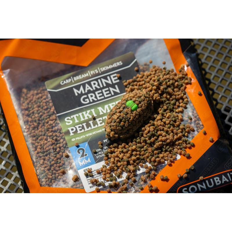 Sonubaits Marine Green Stiki Method Pellets 2mm 650g