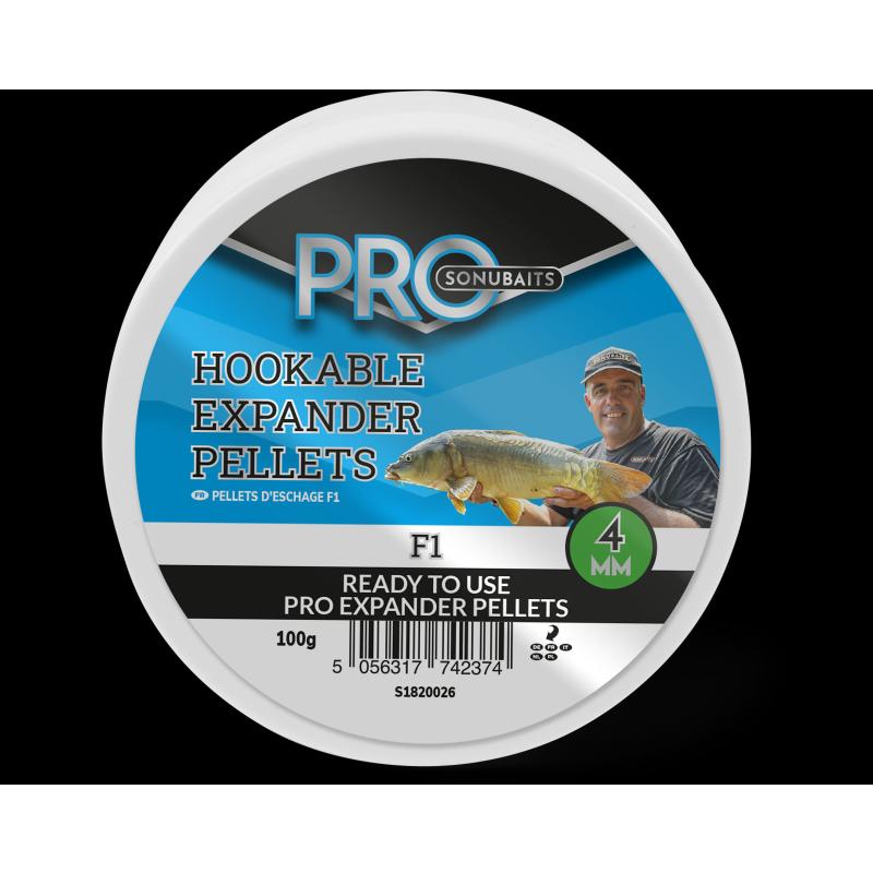 Sonubaits Hookable Expander Pellets - F1 4mm 100g