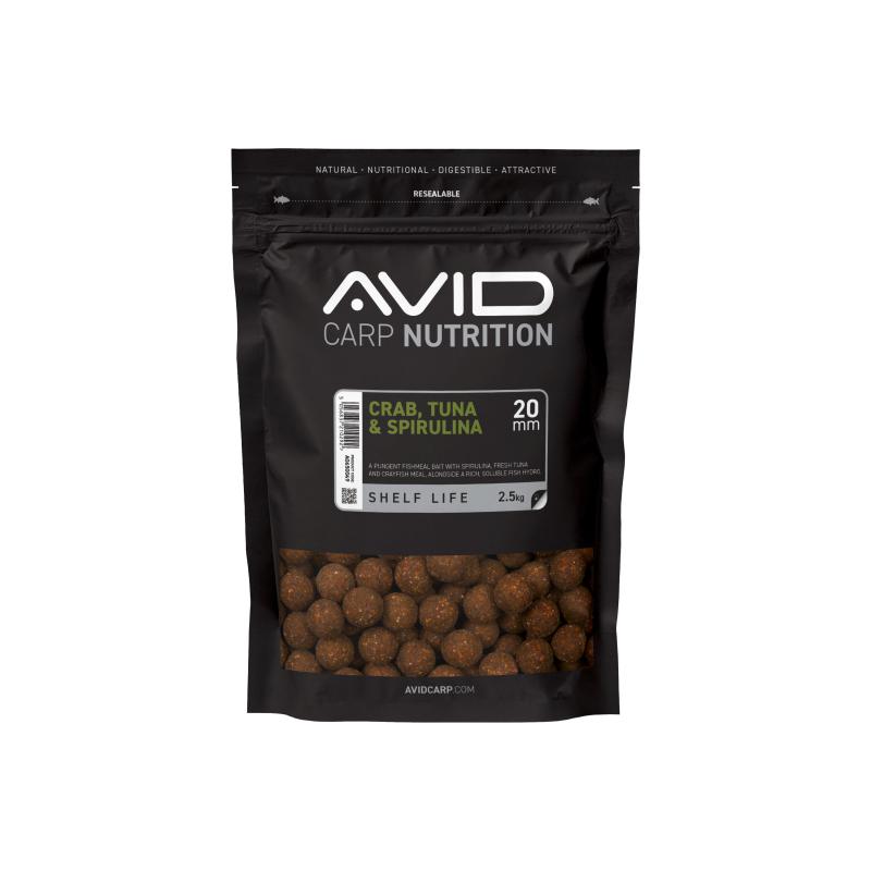 Avid Crab, Tuna & Spirulina Boilies - 20mm (2.5kg)