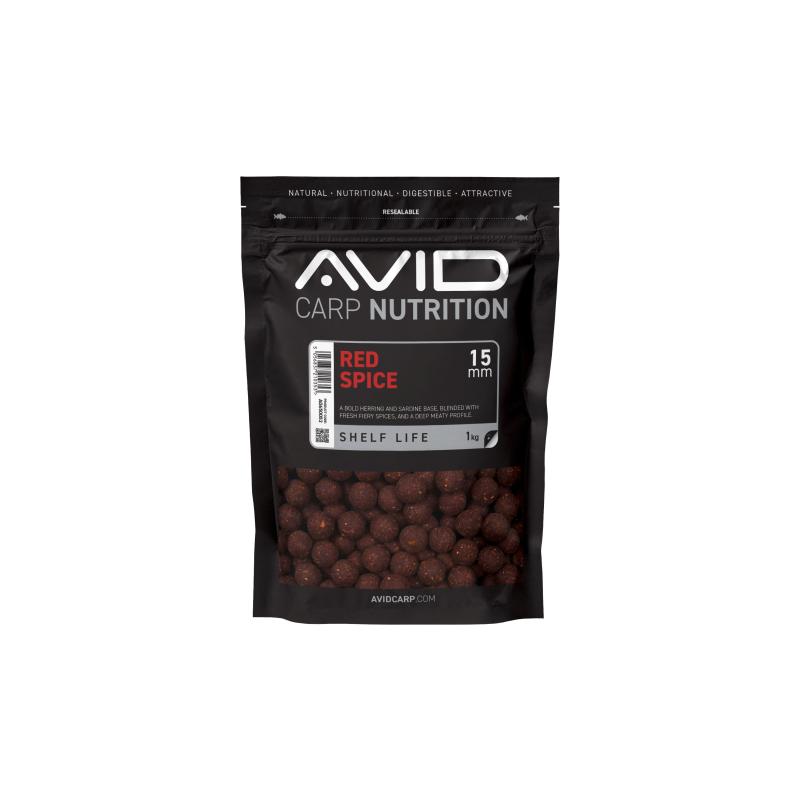 Avid Red Spice Boilies - 15mm (1kg)