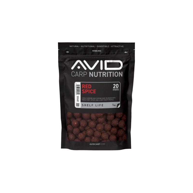 Avid Red Spice Boilies - 20mm (1kg)