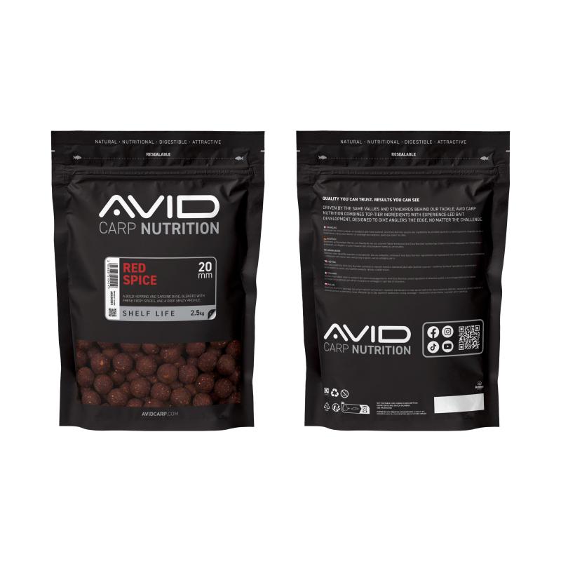 Avid Red Spice Boilies - 20mm (2.5kg)