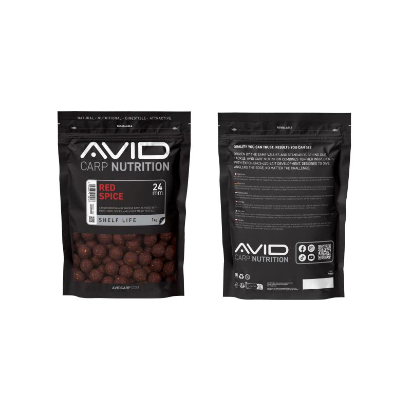 Avid Red Spice Boilies - 24mm (1kg)