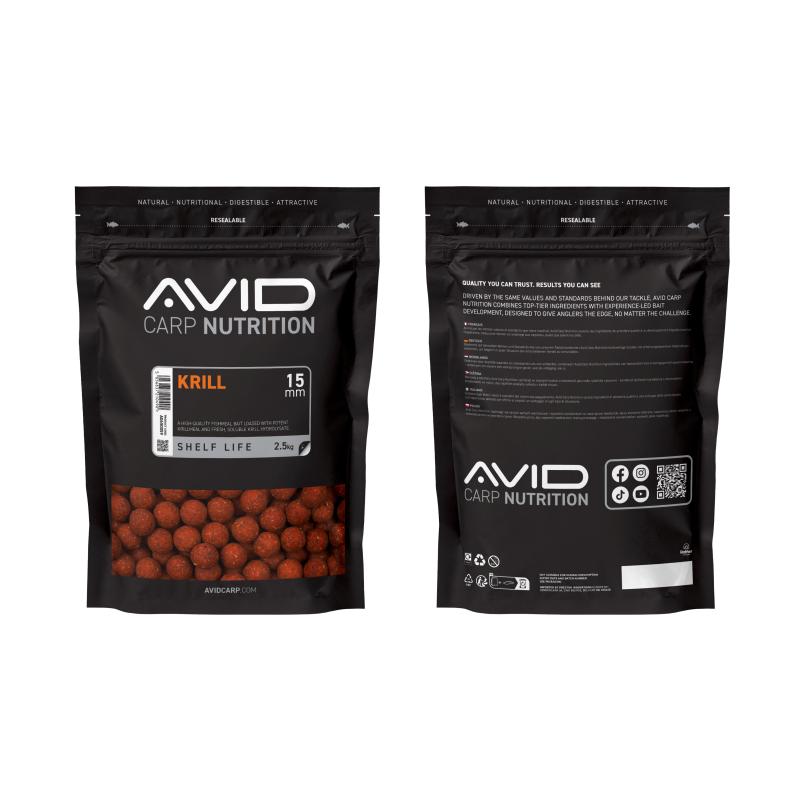 Avid Krill Boilies - 15mm (2.5kg)