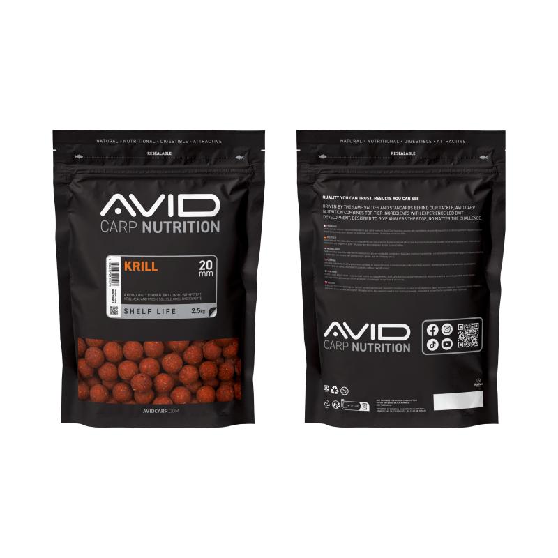 Avid Krill Boilies - 20mm (2.5kg)