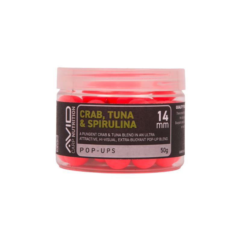 Avid Crab, Tuna & Spirulina Pop-up - 14mm (Pink)