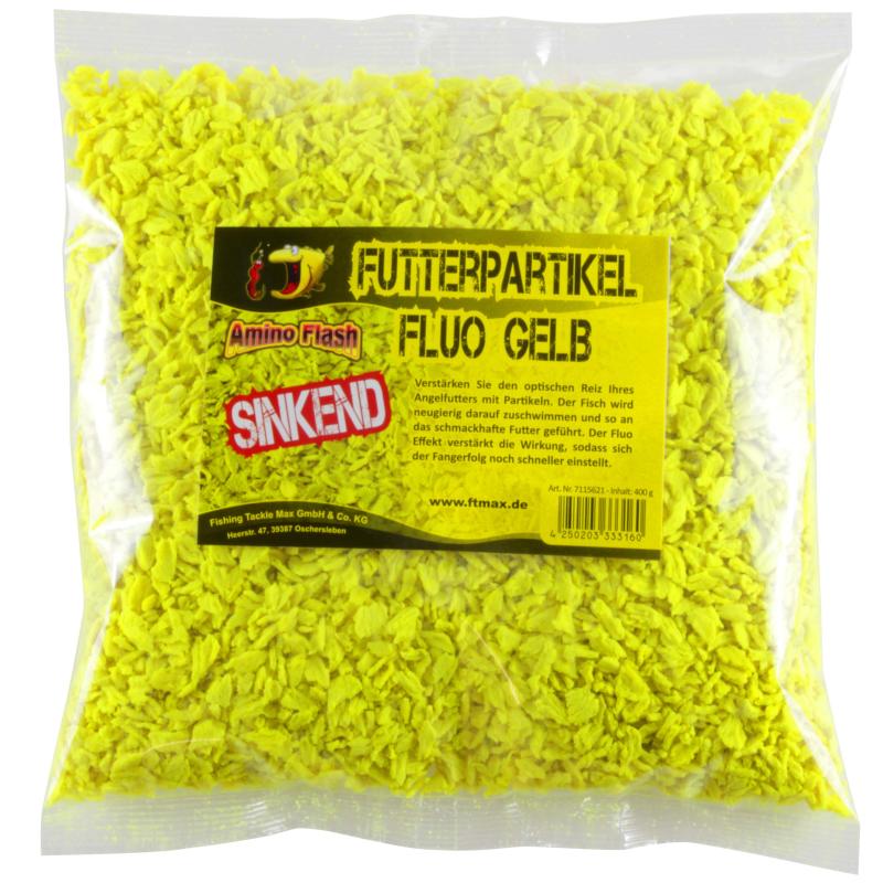 FTM Futterpartikel fluo sinkend gelb 400g T&uuml;te
