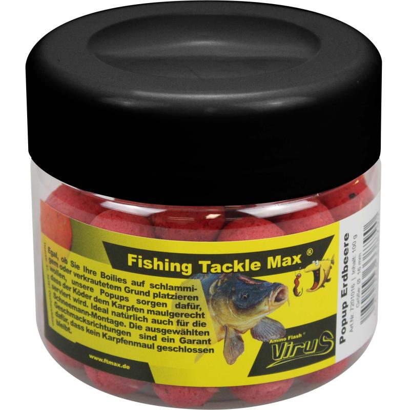 FTM Boilie Virus Popup Erdbeere 100g &Oslash; 16mm