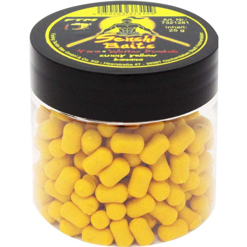 Produktbild FTM Senshi Baits Wafter Dumbells 4mm sunny yellow banana