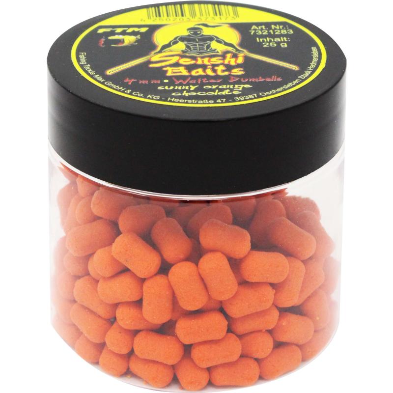 Produktbild FTM Senshi Baits Wafter Dumbells 4mm sunny orange chocolate