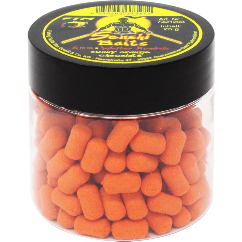 Produktbild FTM Senshi Baits Wafter Dumbells 6mm sunny orange chocolate