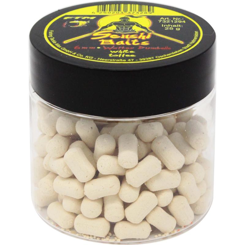Produktbild FTM Senshi Baits Wafter Dumbells 6mm white toffee