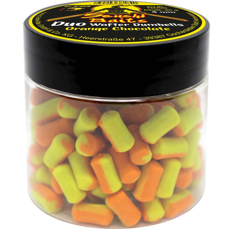 FTM Senshi Baits Duo Wafter Dumbells 4mm Orange / Chocolate