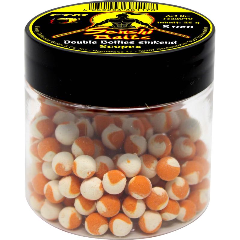 FTM Senshi Baits Double Boilies sinkend 5mm Scopex
