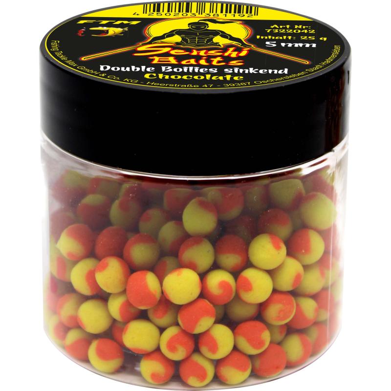 FTM Senshi Baits Double Boilies sinkend 5mm Chocolate