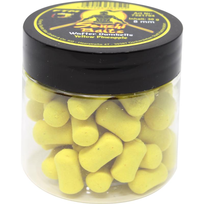 Produktbild FTM Senshi Baits Senshi Baits Wafter Dumbells 8 mm Yellow Pineapple
