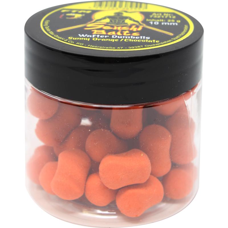 Produktbild FTM Senshi Baits Senshi Baits Wafter Dumbells 10 mm Sunny Orange / Chocolate