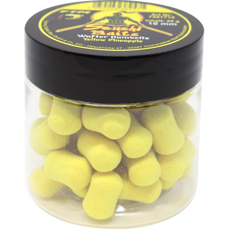 Produktbild FTM Senshi Baits Senshi Baits Wafter Dumbells 10 mm Yellow Pineapple