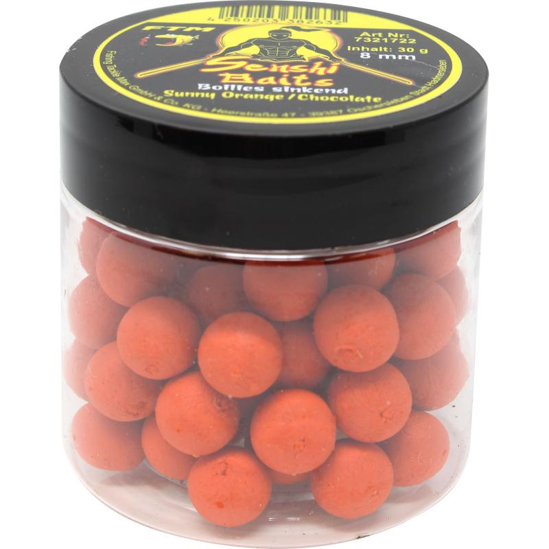 Produktbild FTM Senshi Baits Senshi Baits Boilies sinkend 8 mm Sunny Orange / Chocolate